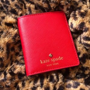 Kate Spade Red Mini Bifold Wallet